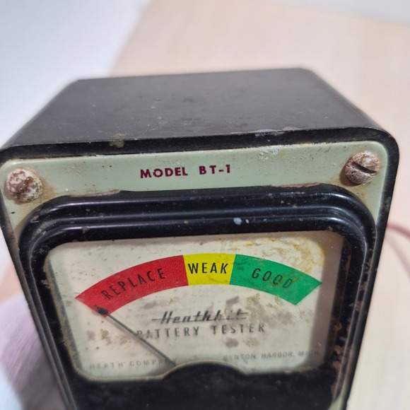 Heathkit BT1‎ Battery Tester Not tested Model BT1 Vintage Analog Meter A B - Picture 6 of 6